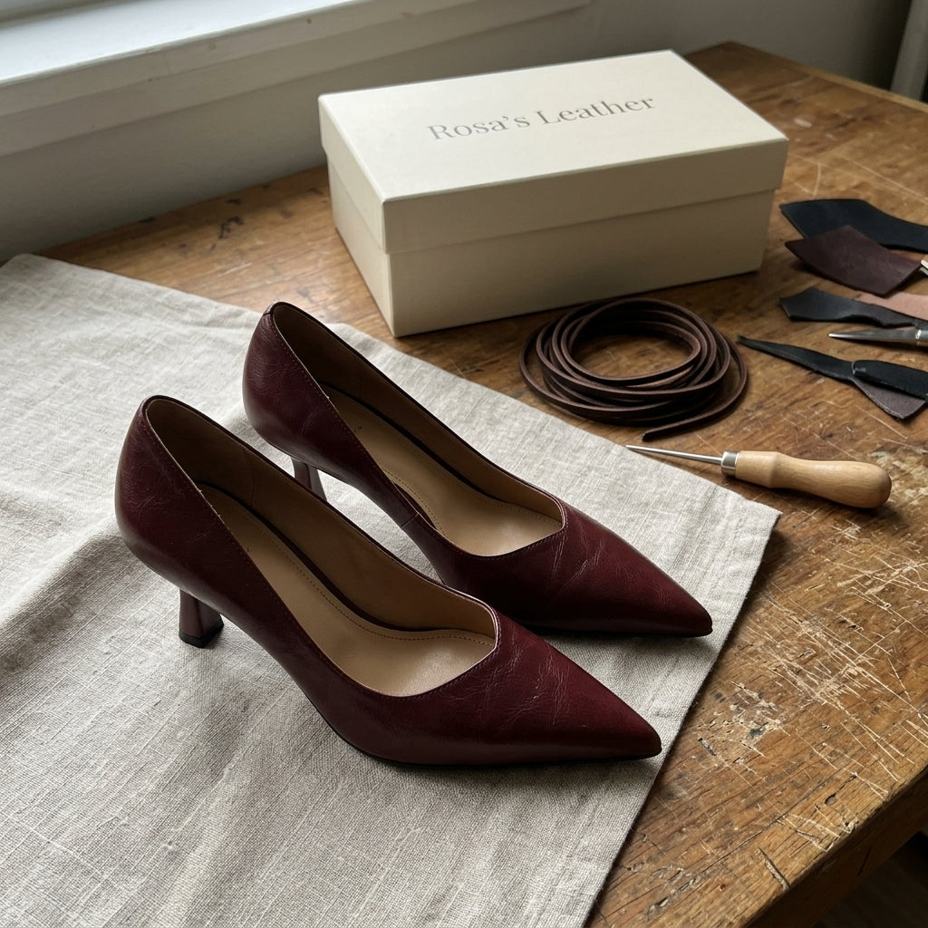 Rosa's Cymara Leather Heels