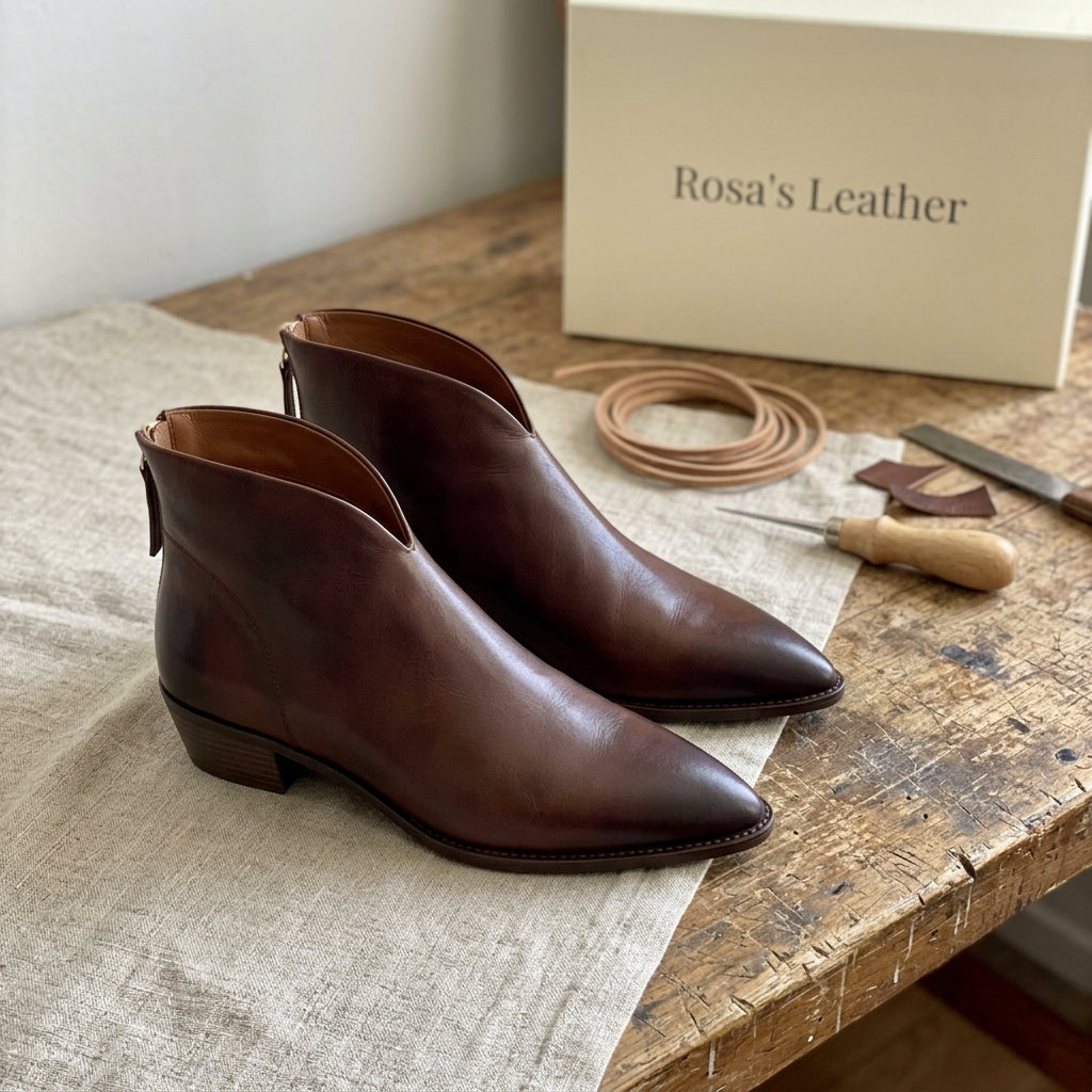 Rosa's Ardena Leather Ankle Boots