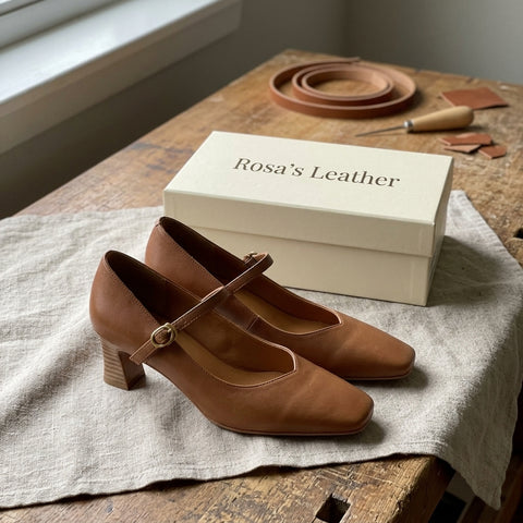 Rosa's Orvane Leather Heels