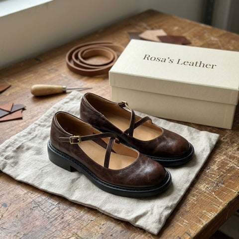 Rosa's Ruelle Leather Mary Janes