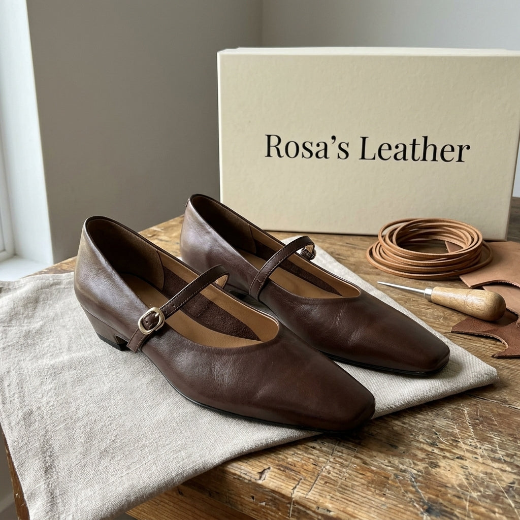 Rosa's Cedrine Leather Pumps