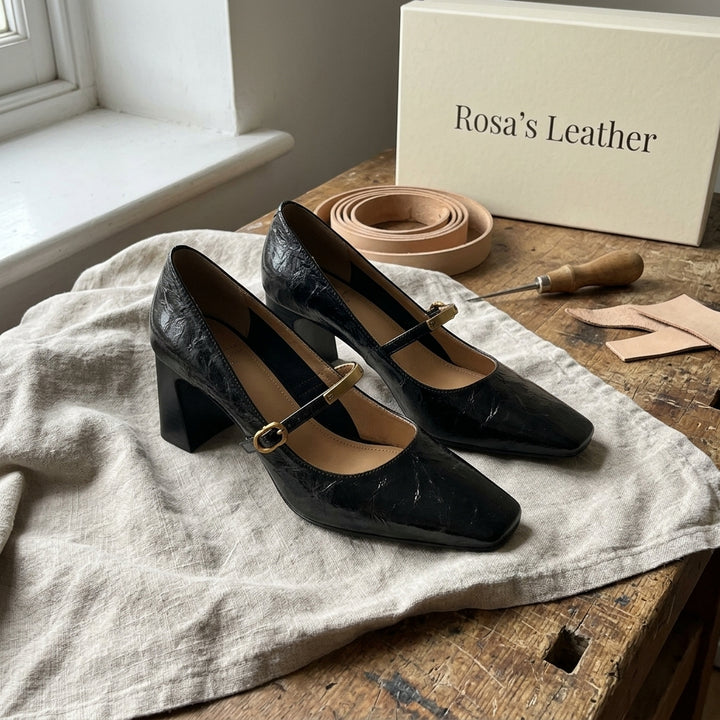 Rosa's Marleon Classic Strap Leather Pumps