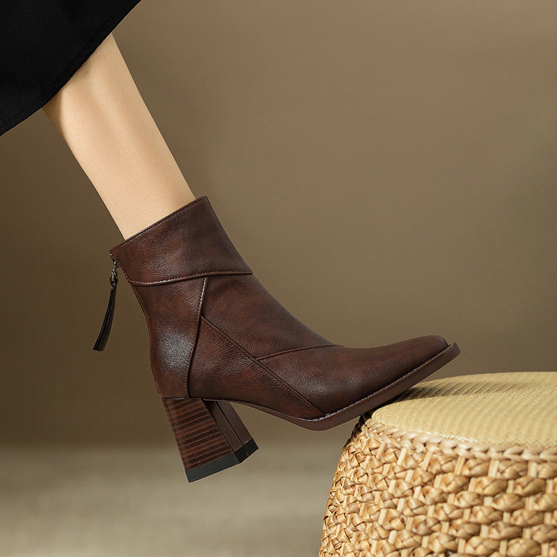 Rosa's Erisen Block-Heel Leather Boots