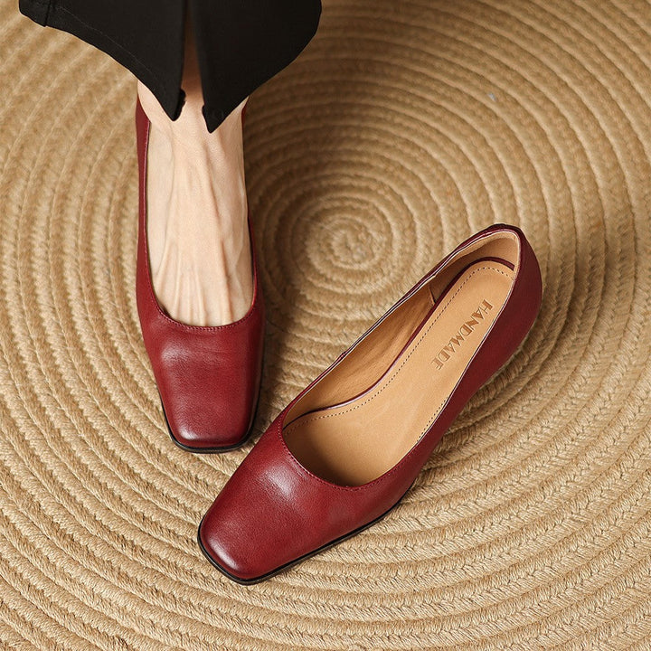 Rosa's Oriel Square Leather Pumps