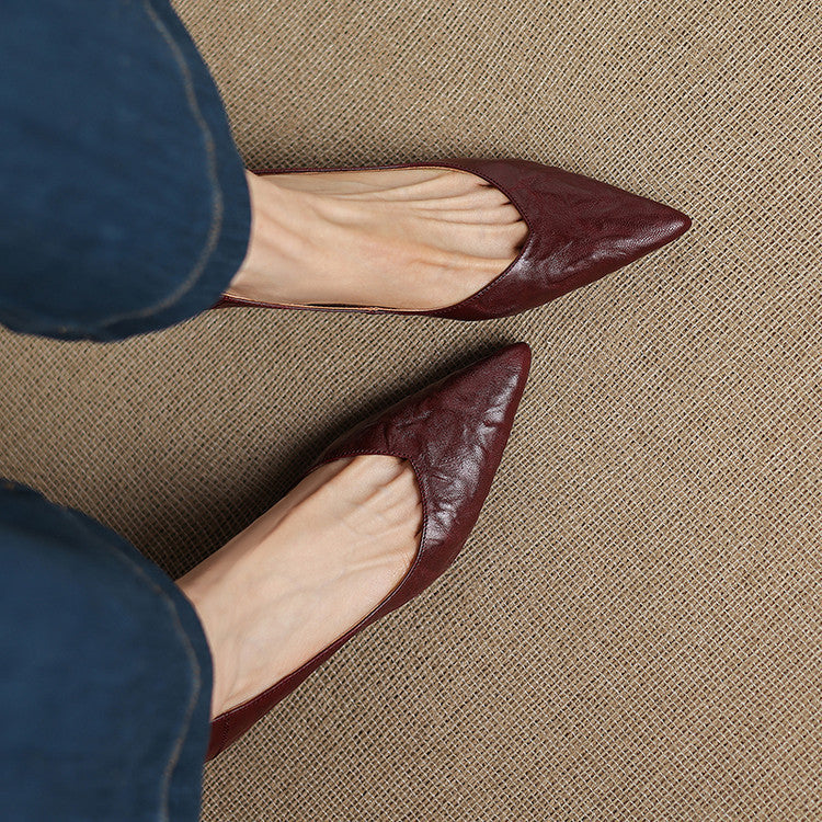 Rosa's Riva Sculpted Leather Pumps