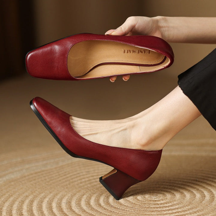 Rosa's Oriel Square Leather Pumps