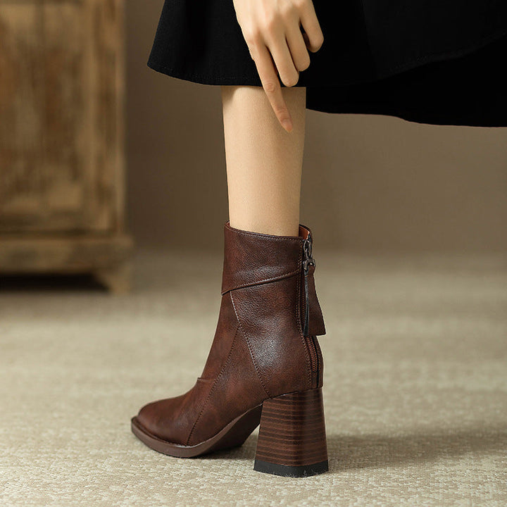 Rosa's Erisen Block-Heel Leather Boots