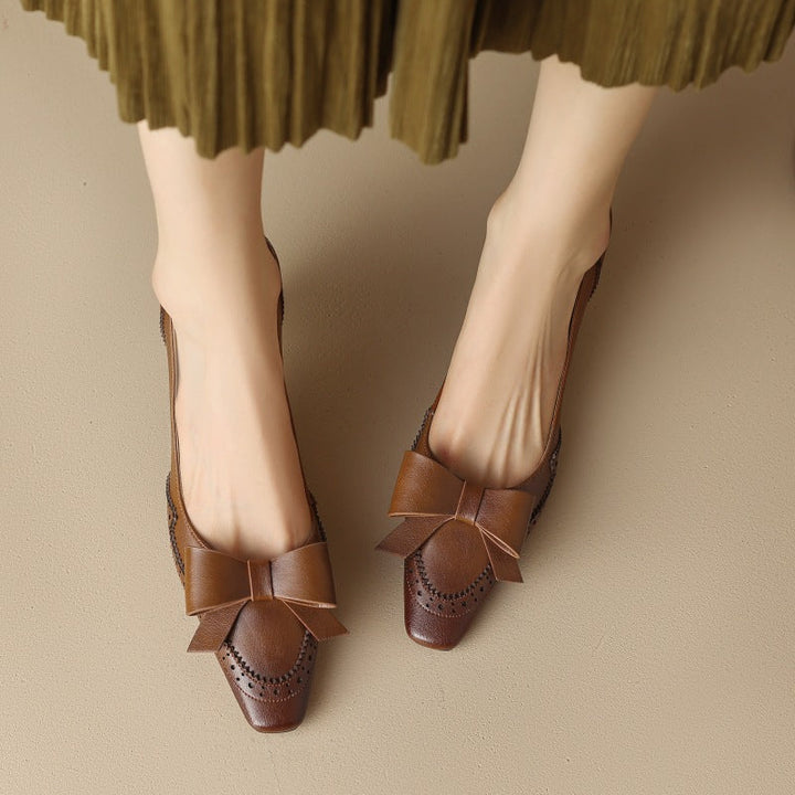 Rosa's Celora Ribbon Leather Pumps
