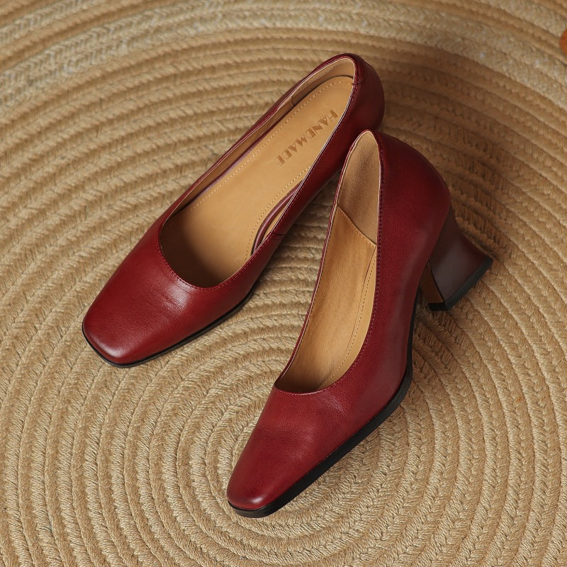 Rosa's Oriel Square Leather Pumps