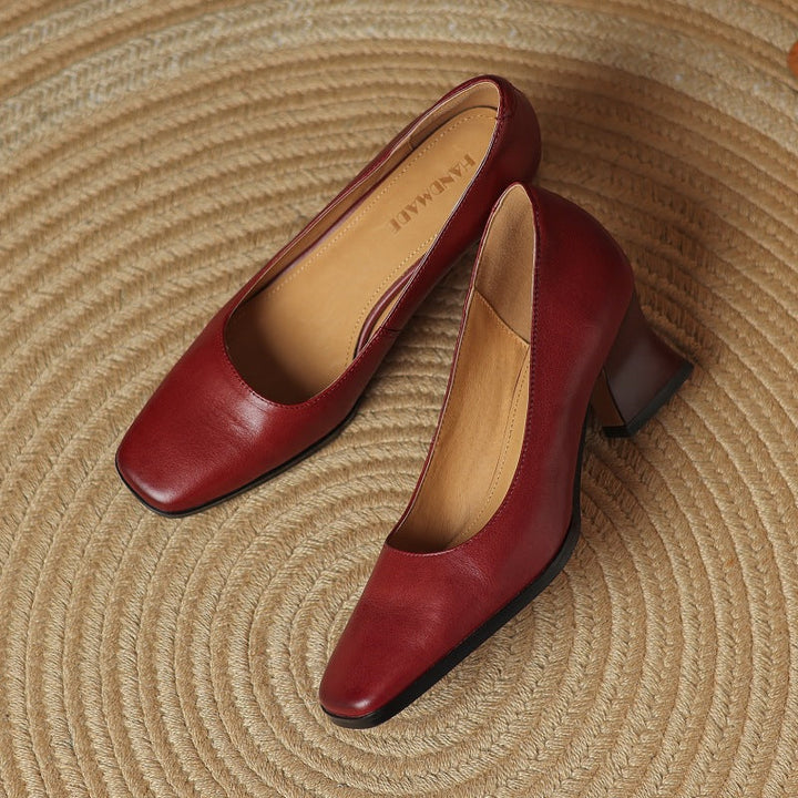 Rosa's Oriel Square Leather Pumps
