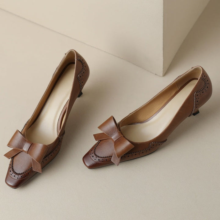 Rosa's Celora Ribbon Leather Pumps