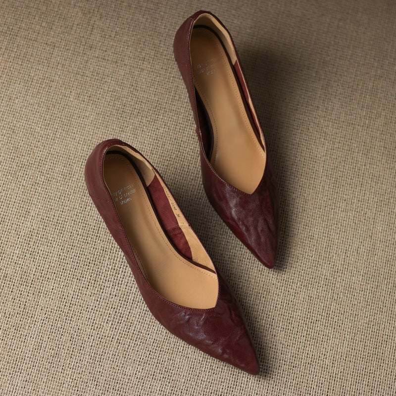 Rosa's Riva Sculpted Leather Pumps