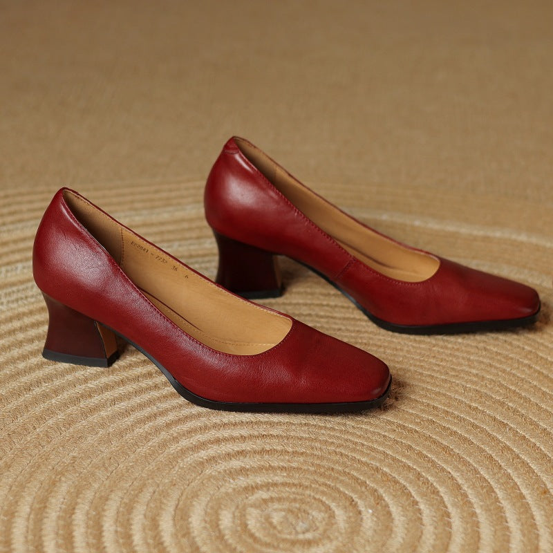 Rosa's Oriel Square Leather Pumps