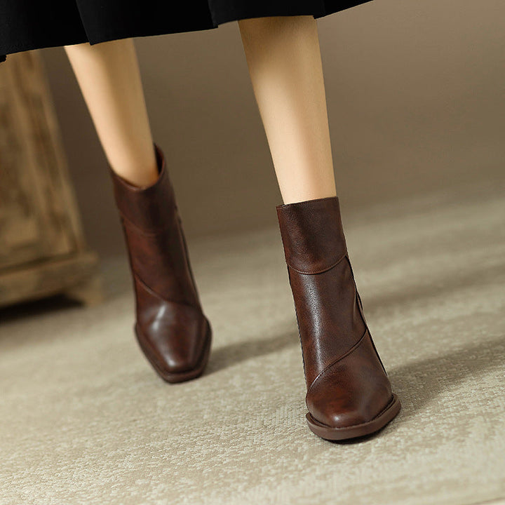 Rosa's Erisen Block-Heel Leather Boots
