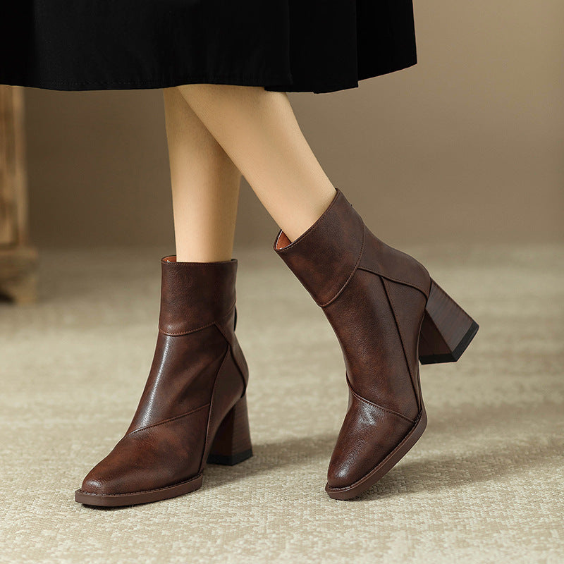 Rosa's Erisen Block-Heel Leather Boots