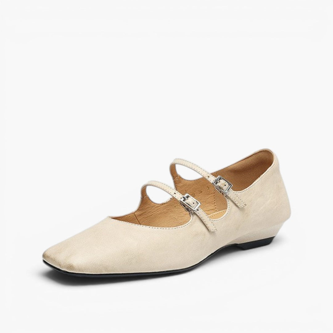 Rosa's Aurelle Dual Strap Leather Mary-Janes