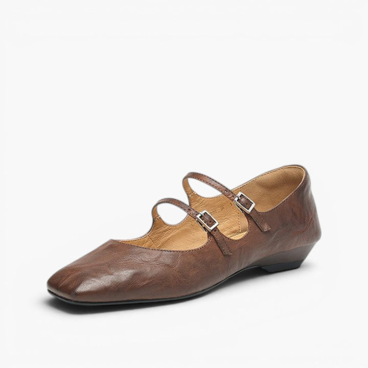 Rosa's Aurelle Dual Strap Leather Mary-Janes