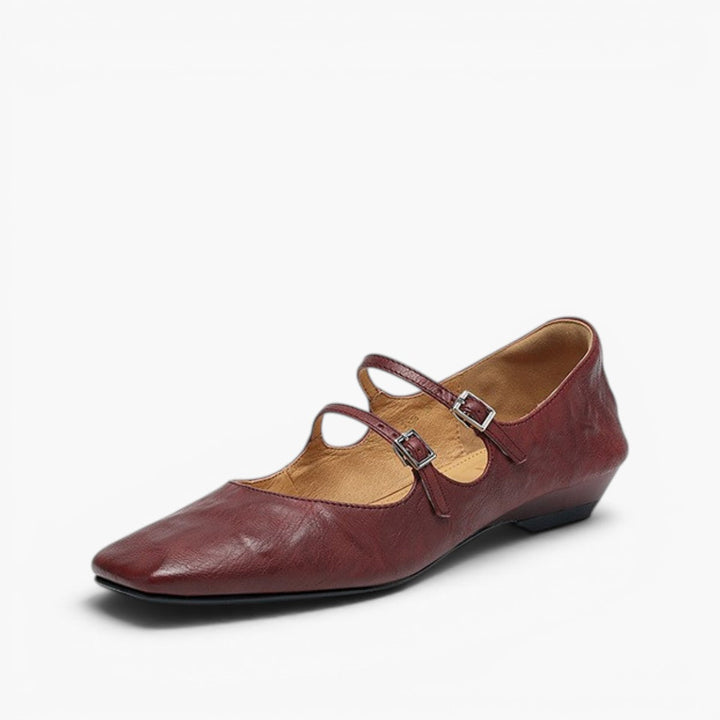 Rosa's Aurelle Dual Strap Leather Mary-Janes