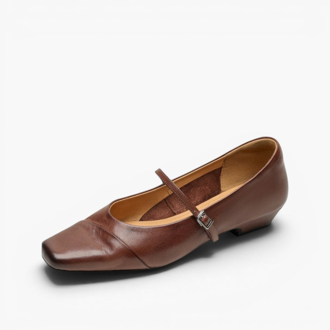 Rosa's Aurette Leather Mary Jane Flats