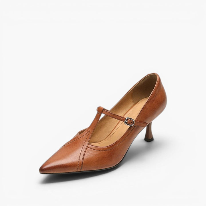 Rosa's Aveline T-Strap Leather Pumps