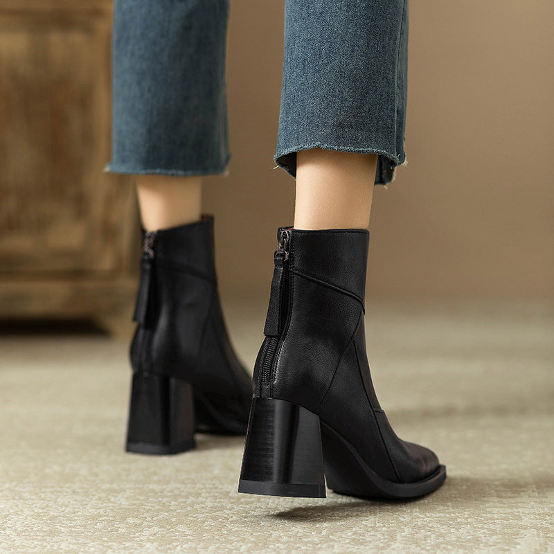 Rosa's Erisen Block-Heel Leather Boots