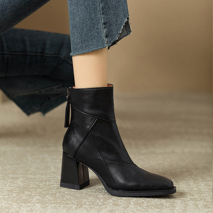 Rosa's Erisen Block-Heel Leather Boots