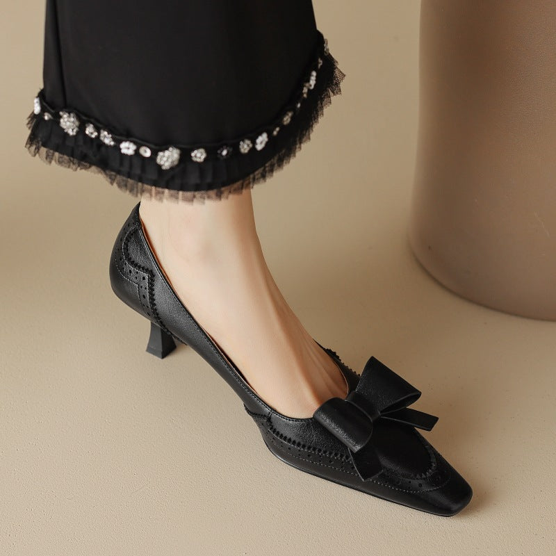 Rosa's Celora Ribbon Leather Pumps