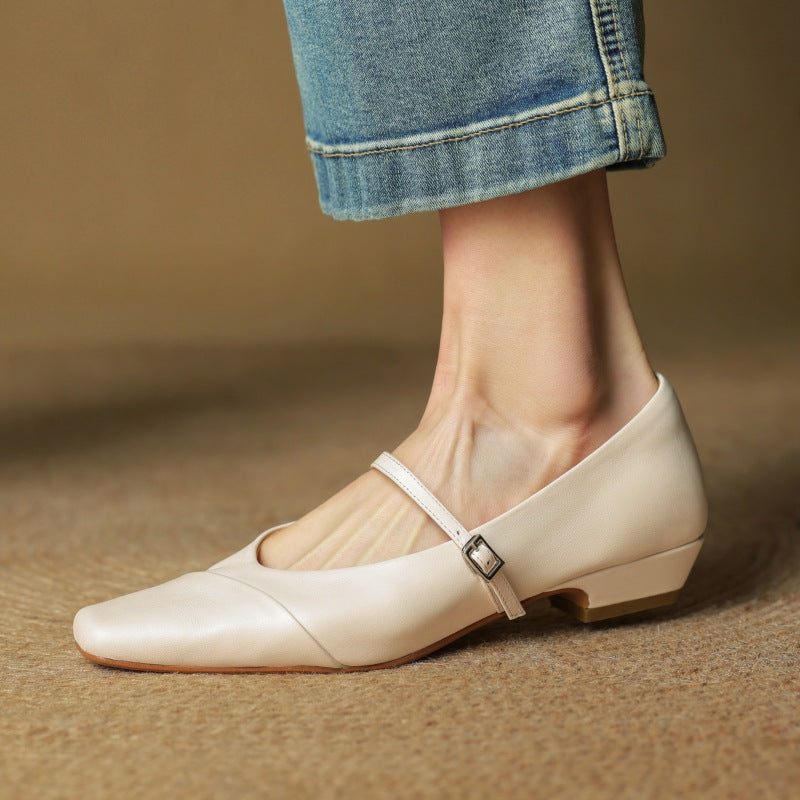 Rosa's Aurette Leather Mary Jane Flats