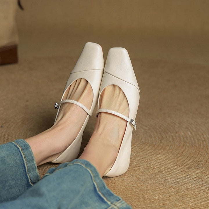 Rosa's Aurette Leather Mary Jane Flats