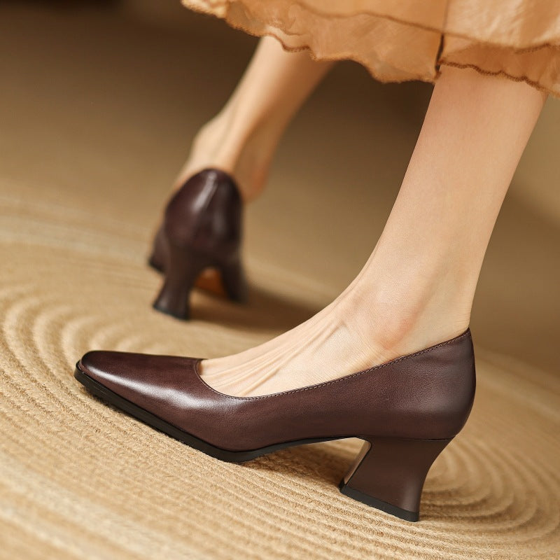 Rosa's Oriel Square Leather Pumps