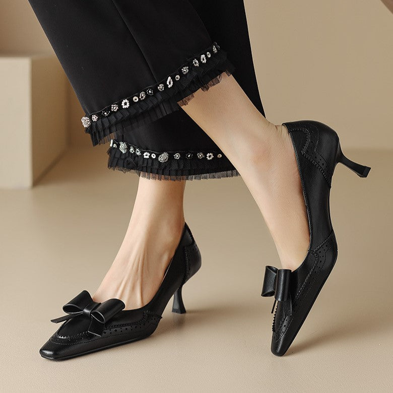 Rosa's Celora Ribbon Leather Pumps