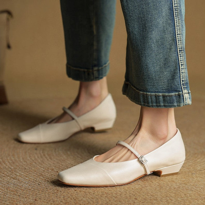 Rosa's Aurette Leather Mary Jane Flats
