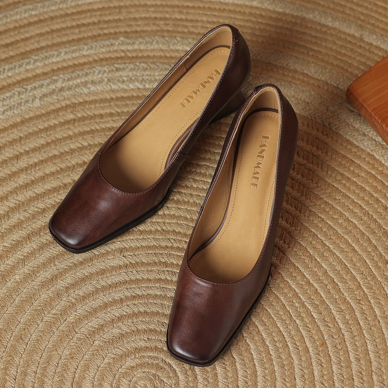 Rosa's Oriel Square Leather Pumps