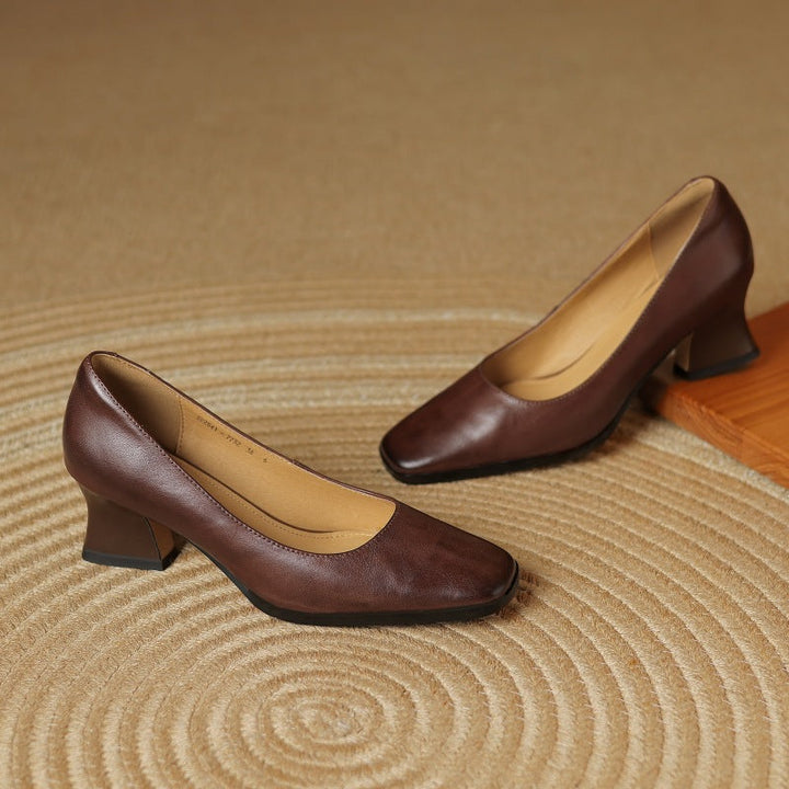 Rosa's Oriel Square Leather Pumps