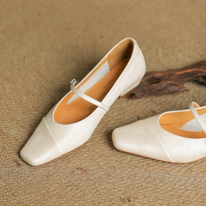 Rosa's Aurette Leather Mary Jane Flats