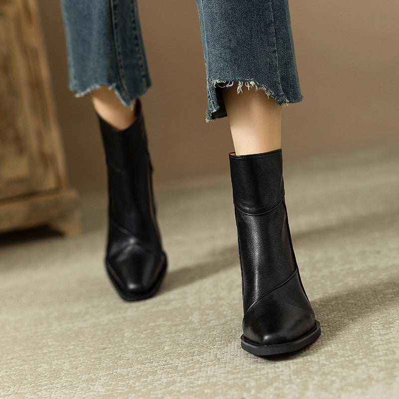 Rosa's Erisen Block-Heel Leather Boots