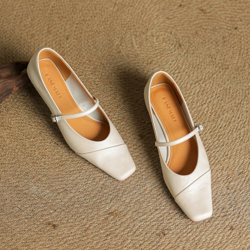 Rosa's Aurette Leather Mary Jane Flats