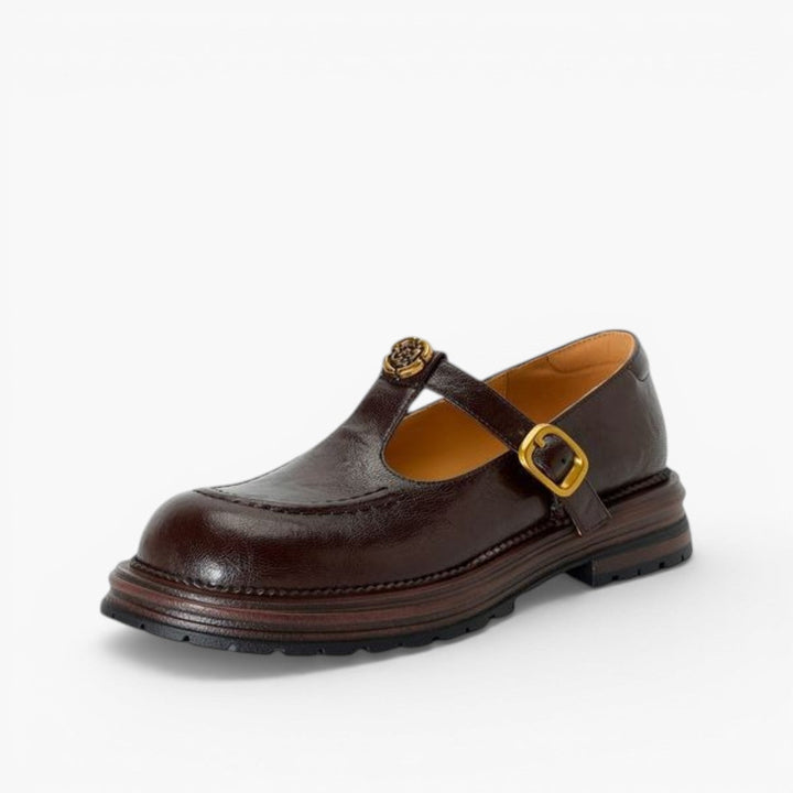 Rosa's Brinell Mary-Jane Leather Loafers