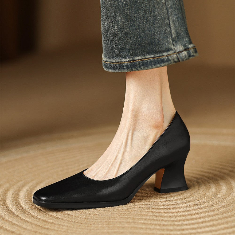 Rosa's Oriel Square Leather Pumps
