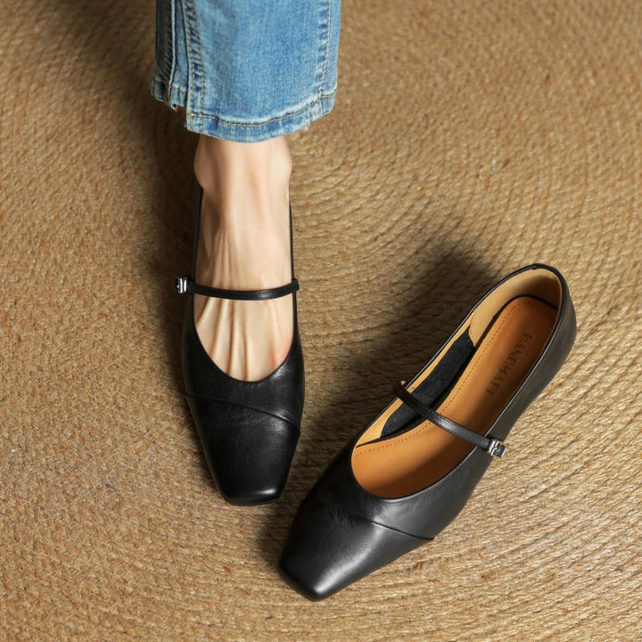Rosa's Aurette Leather Mary Jane Flats