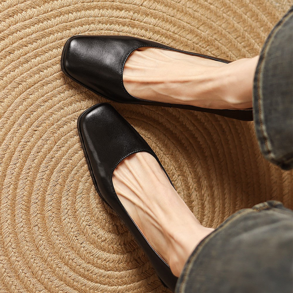 Rosa's Oriel Square Leather Pumps