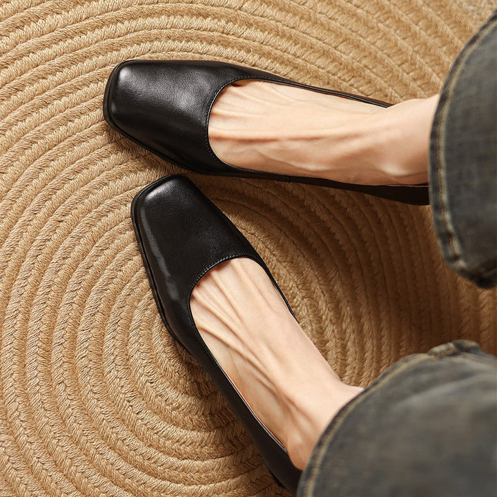 Rosa's Oriel Square Leather Pumps