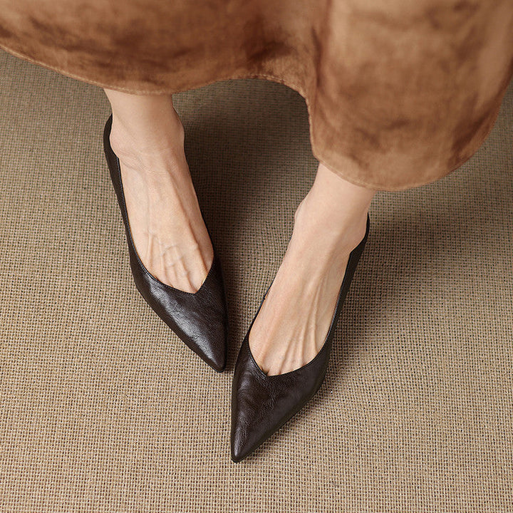 Rosa's Riva Sculpted Leather Pumps