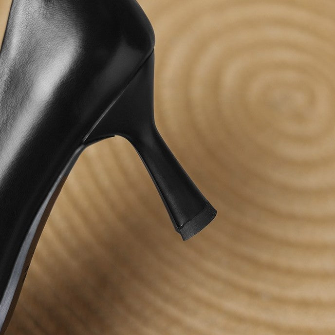 Rosa's Marisol Square-Toe Leather Pumps