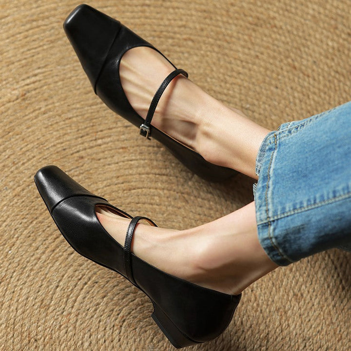 Rosa's Aurette Leather Mary Jane Flats