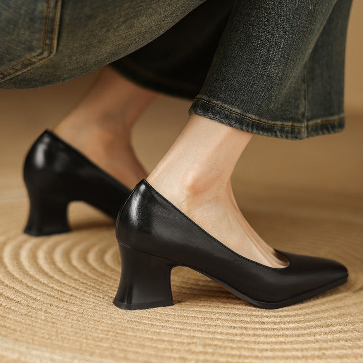 Rosa's Oriel Square Leather Pumps