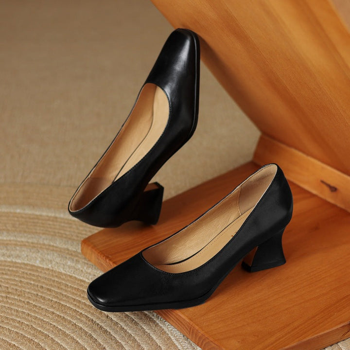 Rosa's Oriel Square Leather Pumps