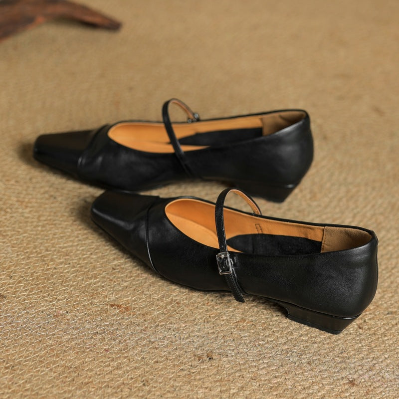 Rosa's Aurette Leather Mary Jane Flats