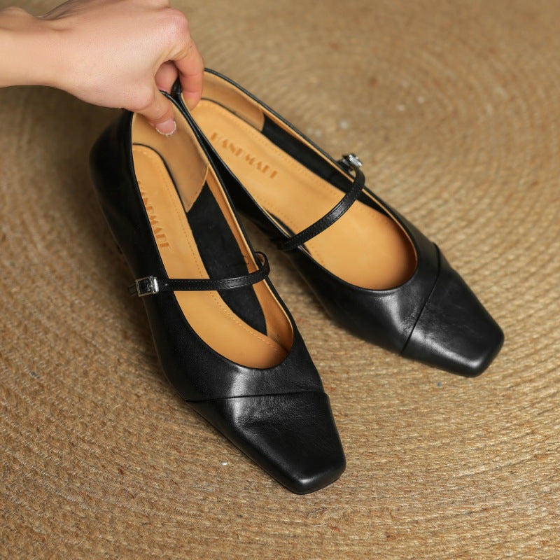 Rosa's Aurette Leather Mary Jane Flats