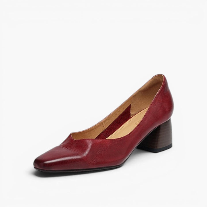 Rosa's Caldre Square Leather Pumps